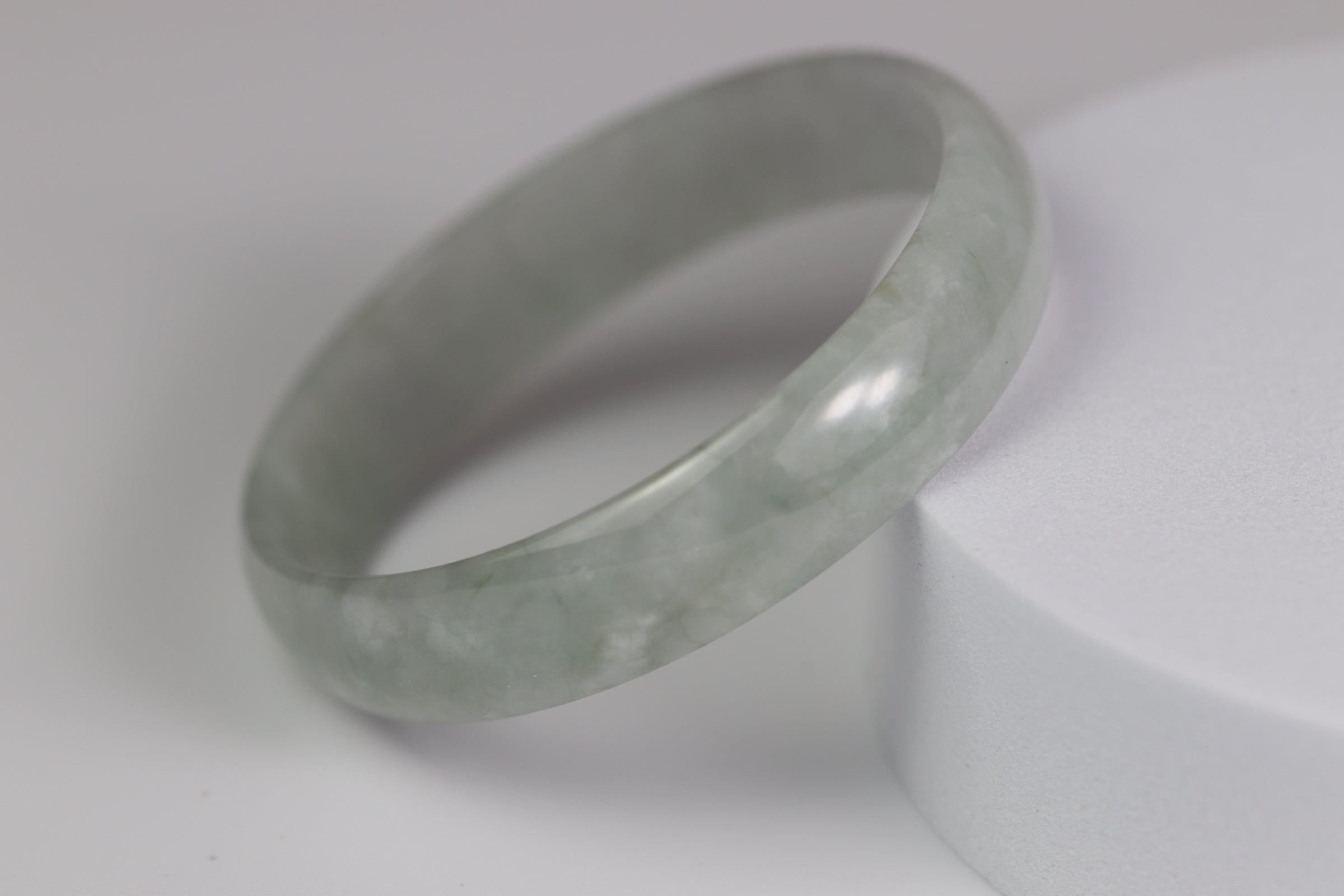 Jelly Smoky Water Drop Jade Bangle – 50.4mm (JS-WD-01)