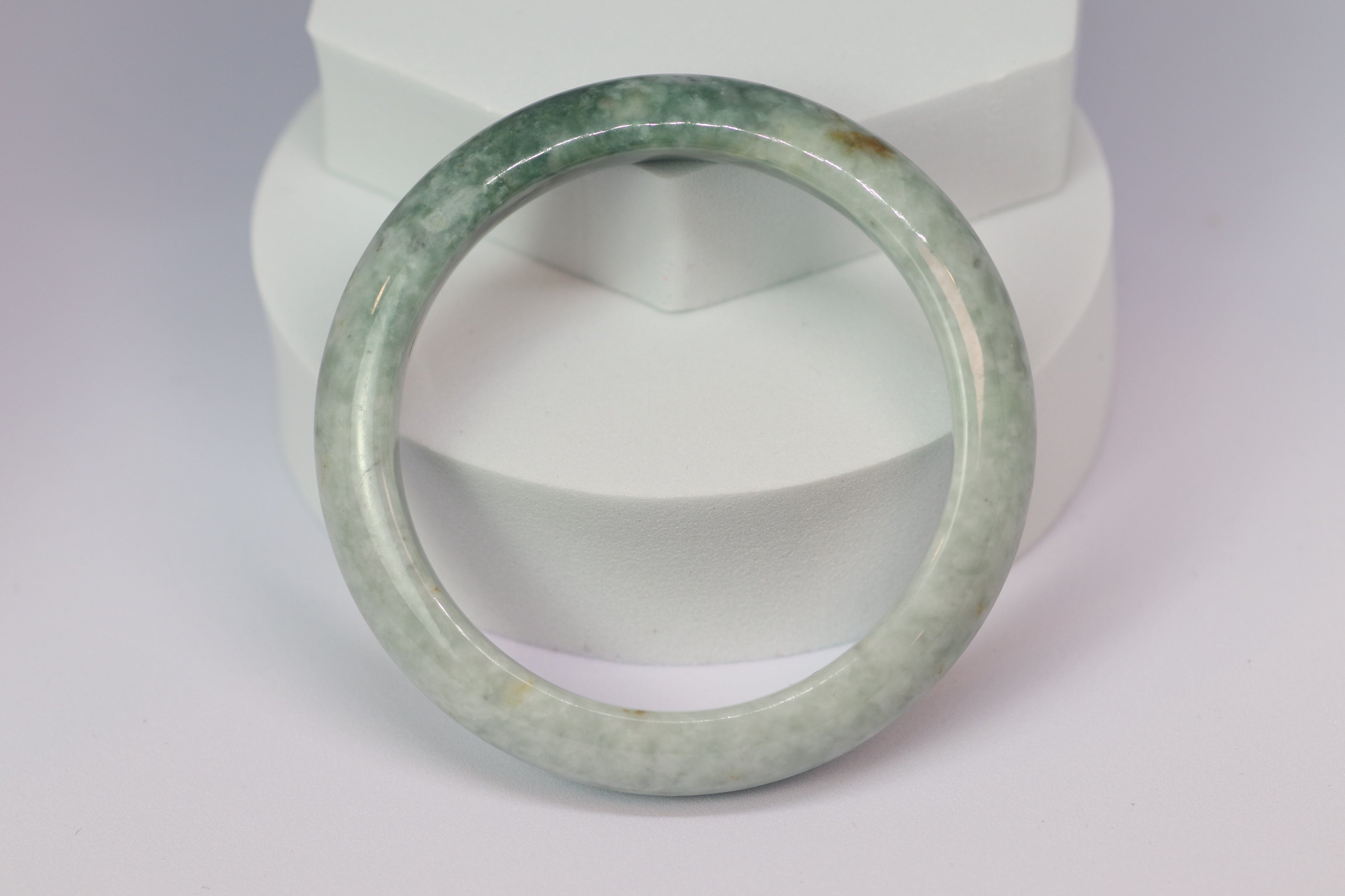Green Mist Jade Bangle – Grade A Natural Jadeite