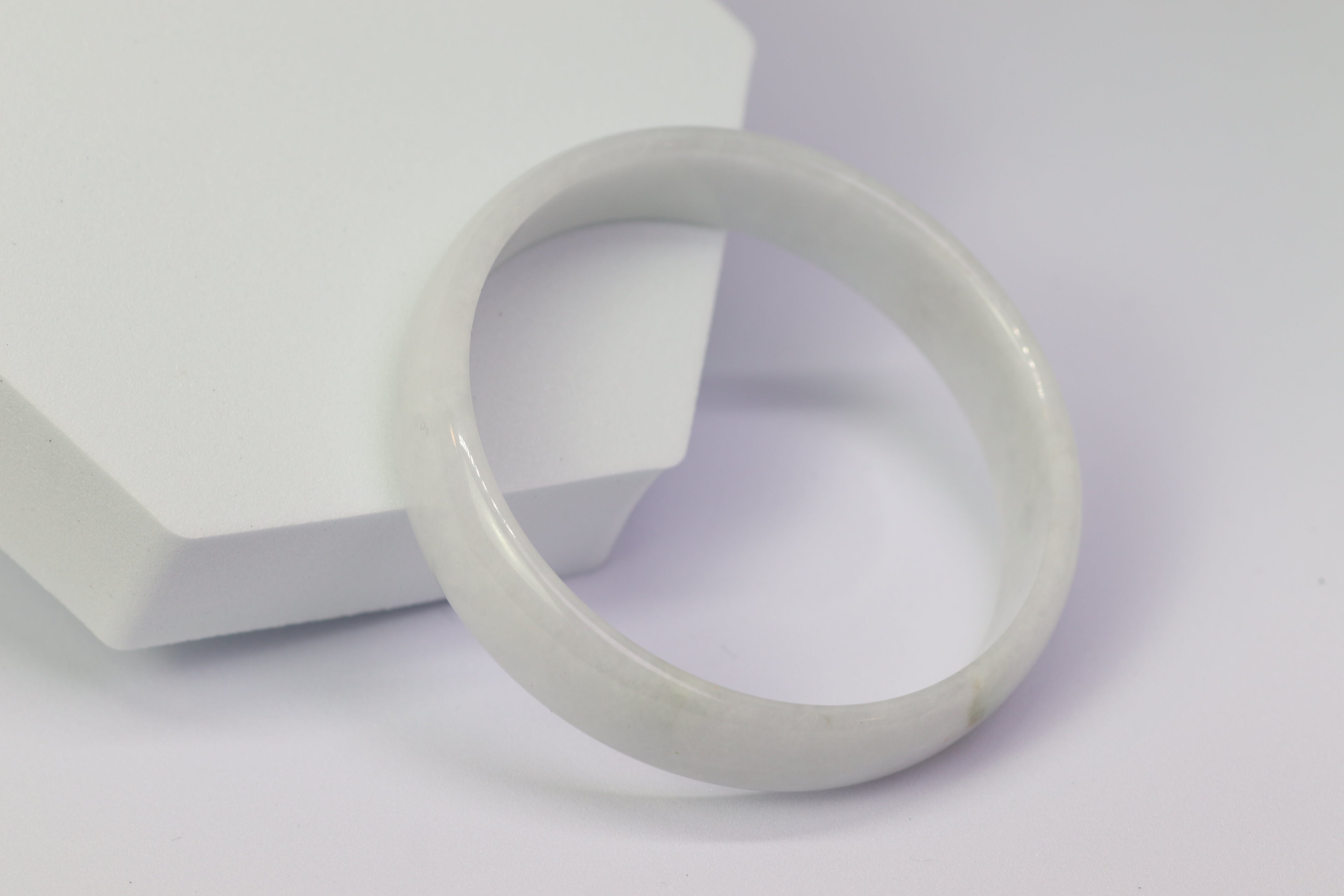 Icy White Jade with Soft Green Tint – 51.6mm