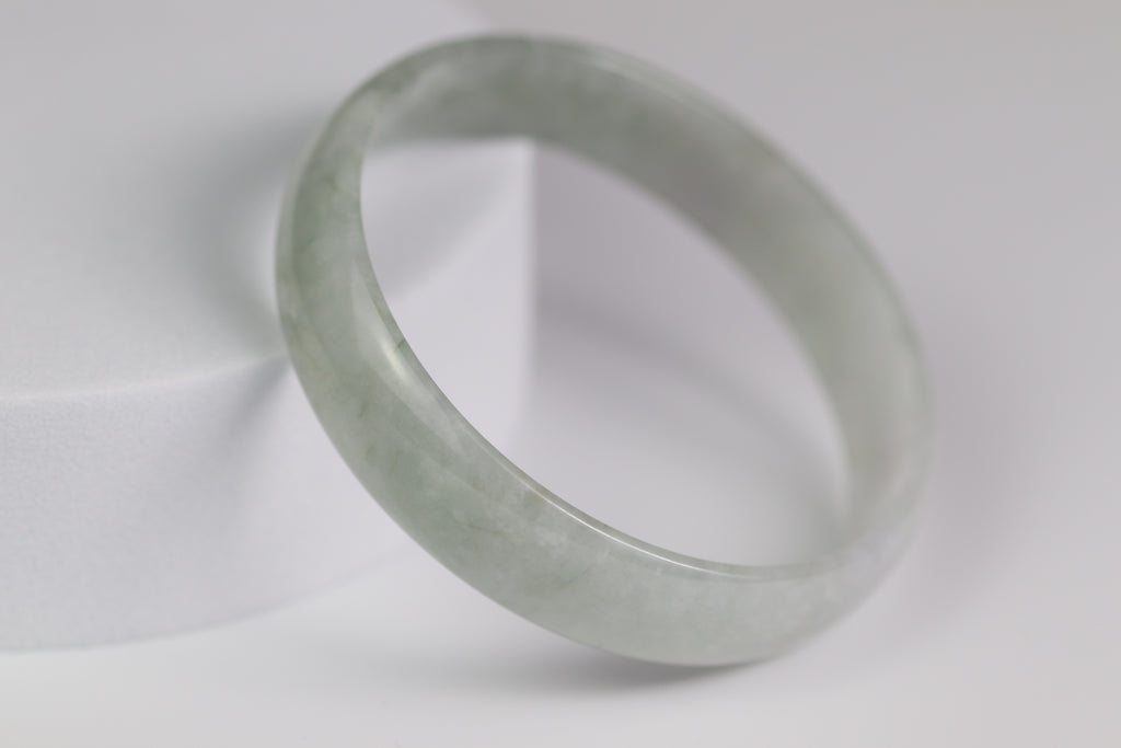 Jelly Smoky Water Drop Jade Bangle – 50.4mm (JS-WD-01)