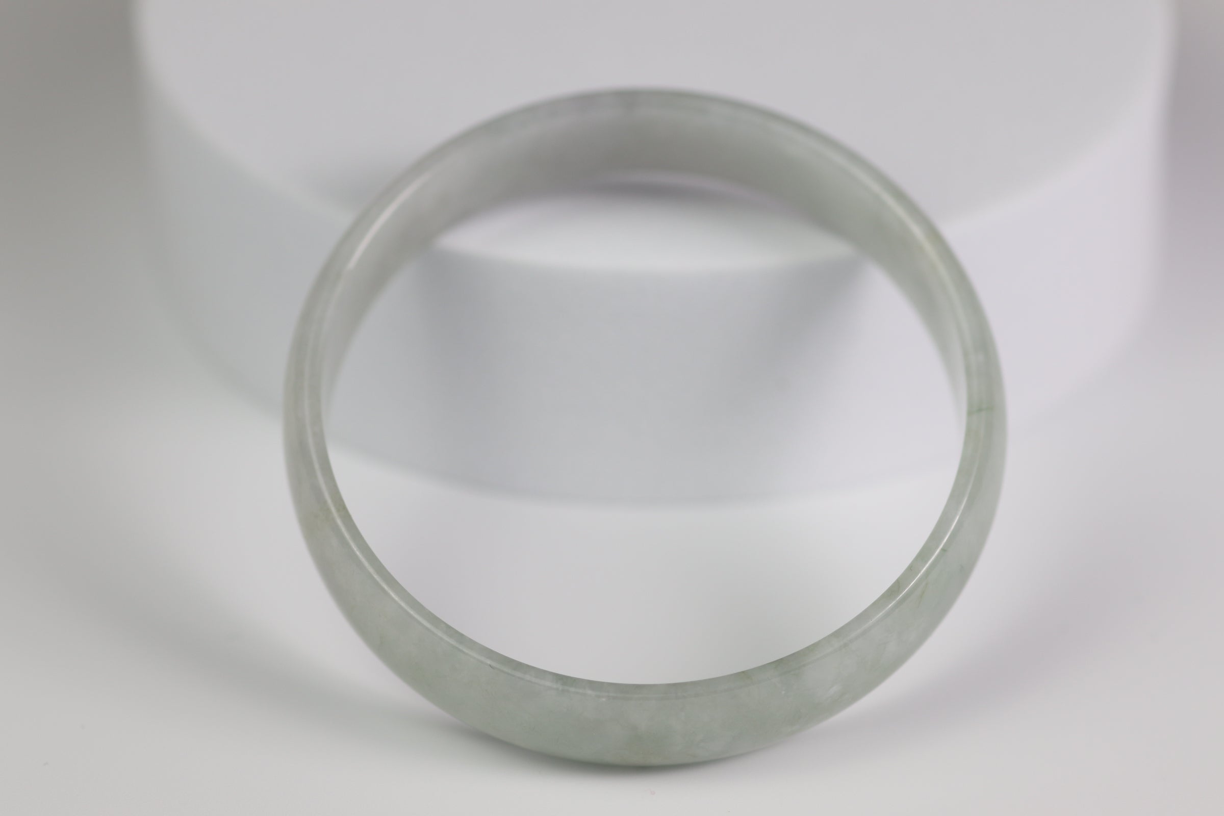 Jelly Smoky Water Drop Jade Bangle – 50.4mm (JS-WD-01)