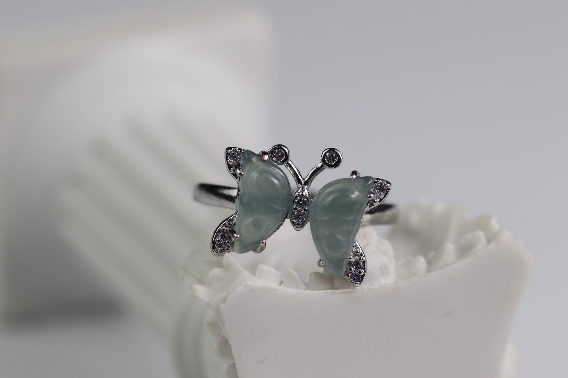Butterfly Wing Jade Ring