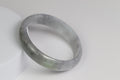 Jelly Bean Jade Bangle with Apple Green Spot – 50.6mm (JB-AG-01)