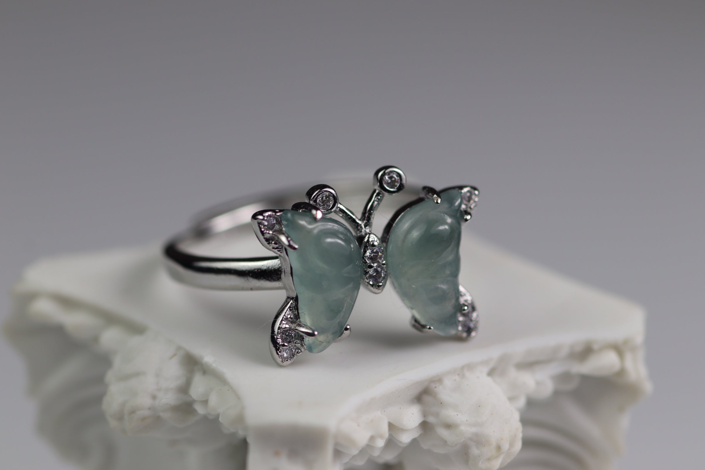Butterfly Wing Jade Ring