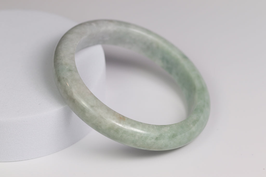 Half Mountain, Half Water Jade Bangle – 60.6mm (HW-MW-01)