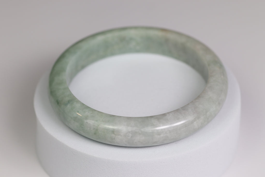 Half Mountain, Half Water Jade Bangle – 60.6mm (HW-MW-01)