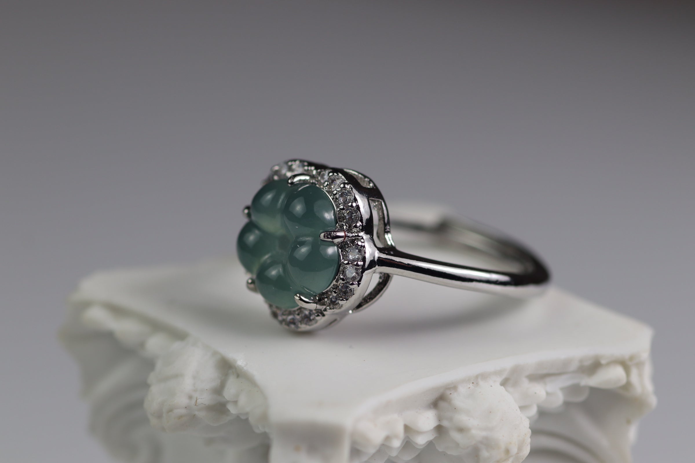 Spring Blossom Jade Ring